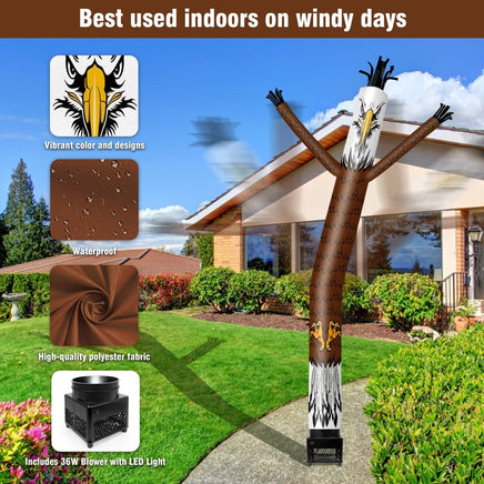 6FT Eagle Inflatable Tube Man with Blower (5.5'' Diameter) and Built - in LED - goodeny