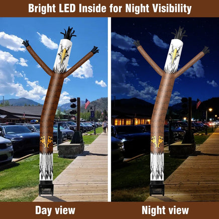 6FT Eagle Inflatable Tube Man with Blower (5.5'' Diameter) and Built - in LED - goodeny