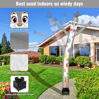 6FT Easter Bunny Inflatable Tube Man with Blower (5.5'' Diameter) and Built - in LED - goodeny