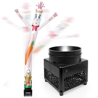 6FT Easter Bunny Inflatable Tube Man with Blower (5.5'' Diameter) and Built - in LED - goodeny
