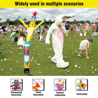 6FT Easter Egg Chick Inflatable Tube Man with Blower (5.5'' Diameter) and Built - in LED - goodeny