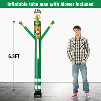 6FT Elf Dog Inflatable Tube Man with Blower (5.5'' Diameter) and Built - in LED - goodeny