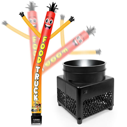 6FT Food Truck Inflatable Tube Man with Blower (5.5'' Diameter) and Built - in LED - goodeny