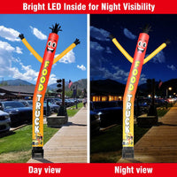 6FT Food Truck Inflatable Tube Man with Blower (5.5'' Diameter) and Built - in LED - goodeny