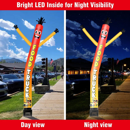 6FT Food Truck Inflatable Tube Man with Blower (5.5'' Diameter) and Built - in LED - goodeny