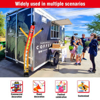 6FT Food Truck Inflatable Tube Man with Blower (5.5'' Diameter) and Built - in LED - goodeny