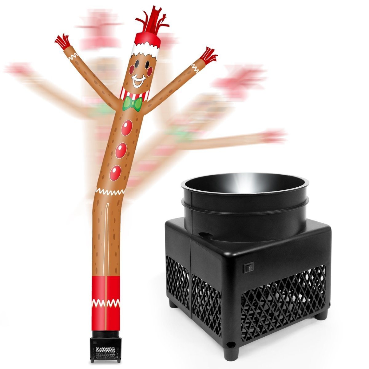 6FT Gingerbread Man Inflatable Tube Man with Blower (5.5'' Diameter ...
