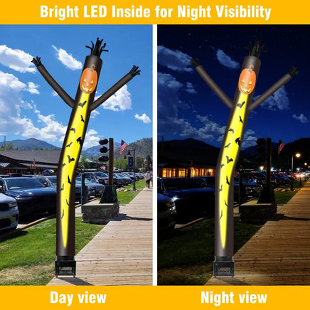 6FT Halloween Pumpkin Inflatable Tube Man with Blower (5.5'' Diameter) and Built - in LED - goodeny
