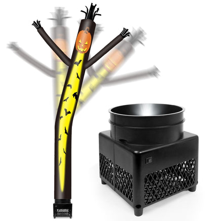6FT Halloween Pumpkin Inflatable Tube Man with Blower (5.5'' Diameter) and Built - in LED - goodeny