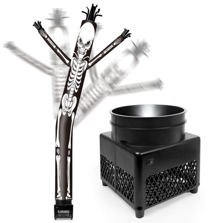 6FT Halloween Skull Inflatable Tube Man with Blower (5.5'' Diameter) and Built - in LED - goodeny