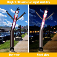 6FT Halloween Vampire Inflatable Tube Man with Blower (5.5'' Diameter) and Built - in LED - goodeny