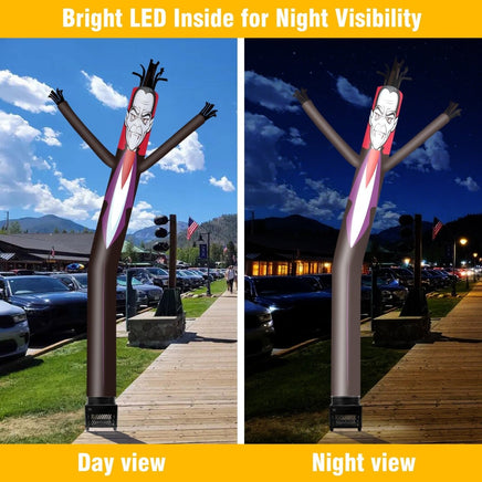6FT Halloween Vampire Inflatable Tube Man with Blower (5.5'' Diameter) and Built - in LED - goodeny