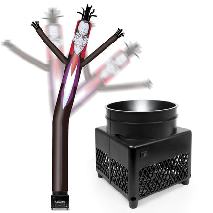 6FT Halloween Vampire Inflatable Tube Man with Blower (5.5'' Diameter) and Built - in LED - goodeny