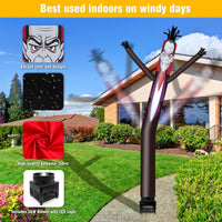 6FT Halloween Vampire Inflatable Tube Man with Blower (5.5'' Diameter) and Built - in LED - goodeny