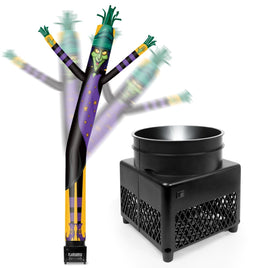 6FT Halloween Witch Inflatable Tube Man with Blower (5.5'' Diameter) and Built - in LED - goodeny