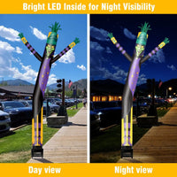 6FT Halloween Witch Inflatable Tube Man with Blower (5.5'' Diameter) and Built - in LED - goodeny