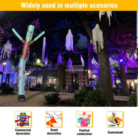6FT Halloween Zombie Inflatable Tube Man with Blower (5.5'' Diameter) and Built - in LED - goodeny