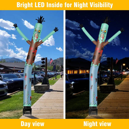 6FT Halloween Zombie Inflatable Tube Man with Blower (5.5'' Diameter) and Built - in LED - goodeny