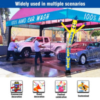 6FT Hand Car Wash Inflatable Tube Man with Blower (5.5'' Diameter) and Built - in LED - goodeny