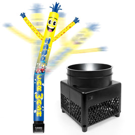 6FT Hand Car Wash Inflatable Tube Man with Blower (5.5'' Diameter) and Built - in LED - goodeny