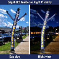 6FT Hanukkah Inflatable Tube Man with Blower (5.5'' Diameter) and Built - in LED - goodeny