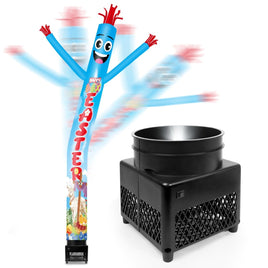 6FT Happy Easter Inflatable Tube Man with Blower (5.5'' Diameter) and Built - in LED - goodeny