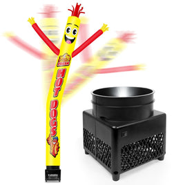 6FT Hot Dogs Inflatable Tube Man with Blower (5.5'' Diameter) and Built - in LED - goodeny