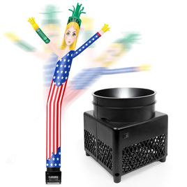 6FT Independence Day Statue of Liberty Inflatable Tube Man with Blower (5.5'' Diameter) and Built - in LED - goodeny