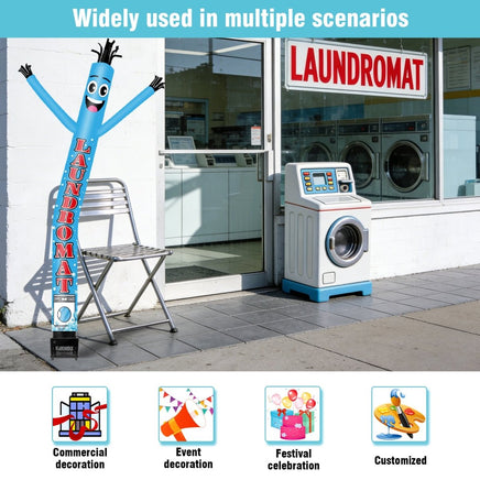 6FT Laundromat Inflatable Tube Man with Blower (5.5'' Diameter) and Built - in LED - goodeny