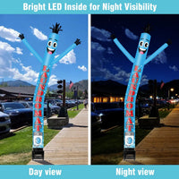 6FT Laundromat Inflatable Tube Man with Blower (5.5'' Diameter) and Built - in LED - goodeny