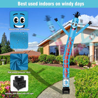 6FT Laundromat Inflatable Tube Man with Blower (5.5'' Diameter) and Built - in LED - goodeny