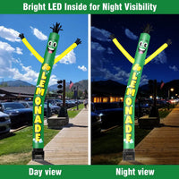 6FT Lemonade Inflatable Tube Man with Blower (5.5'' Diameter) and Built - in LED - goodeny