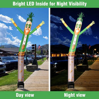 6FT Leprechaun Inflatable Tube Man with Blower (5.5'' Diameter) and Built - in LED - goodeny