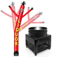 6FT Liquor Inflatable Tube Man with Blower (5.5'' Diameter) and Built - in LED - goodeny