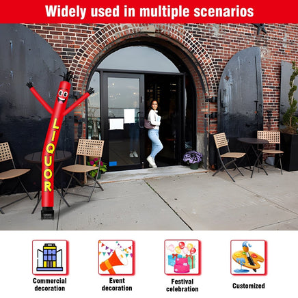 6FT Liquor Inflatable Tube Man with Blower (5.5'' Diameter) and Built - in LED - goodeny