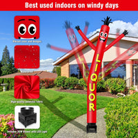 6FT Liquor Inflatable Tube Man with Blower (5.5'' Diameter) and Built - in LED - goodeny
