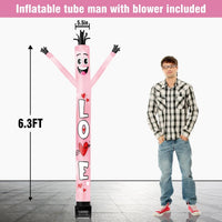 6FT Love Inflatable Tube Man with Blower (5.5'' Diameter) and Built - in LED - goodeny