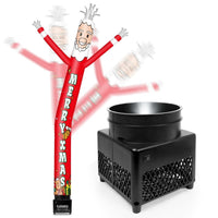 6FT Merry Christmas Inflatable Tube Man with Blower (5.5'' Diameter) and Built - in LED - goodeny