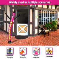 6FT Nail Salon Inflatable Tube Man with Blower (5.5'' Diameter) and Built - in LED - goodeny