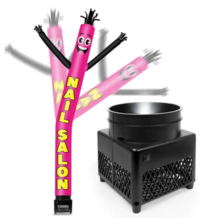 6FT Nail Salon Inflatable Tube Man with Blower (5.5'' Diameter) and Built - in LED - goodeny