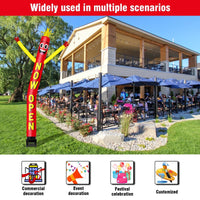 6FT Now Open Inflatable Tube Man with Blower (5.5'' Diameter) and Built - in LED - goodeny