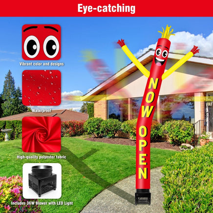6FT Now Open Inflatable Tube Man with Blower (5.5'' Diameter) and Built - in LED - goodeny