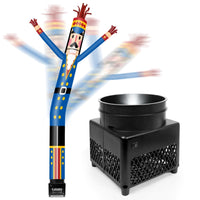 6FT Nutcracker Blue Inflatable Tube Man with Blower (5.5'' Diameter) and Built - in LED - goodeny