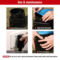 6FT Nutcracker Red Inflatable Tube Man with Blower (5.5'' Diameter) and Built - in LED - goodeny