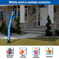 6FT Open House Blue Inflatable Tube Man with Blower (5.5'' Diameter) and Built - in LED - goodeny