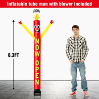 6FT Open House Inflatable Tube Man with Blower (5.5'' Diameter) and Built - in LED - goodeny