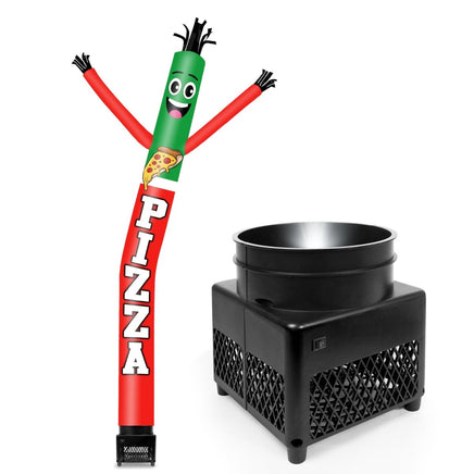 6FT Pizza Inflatable Tube Man with Blower (5.5'' Diameter) and Built - in LED - goodeny