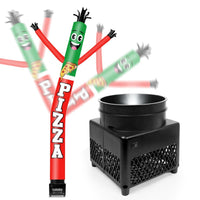 6FT Pizza Inflatable Tube Man with Blower (5.5'' Diameter) and Built - in LED - goodeny