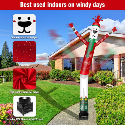 6FT Polar Bear Inflatable Tube Man with Blower (5.5'' Diameter) and Built - in LED - goodeny