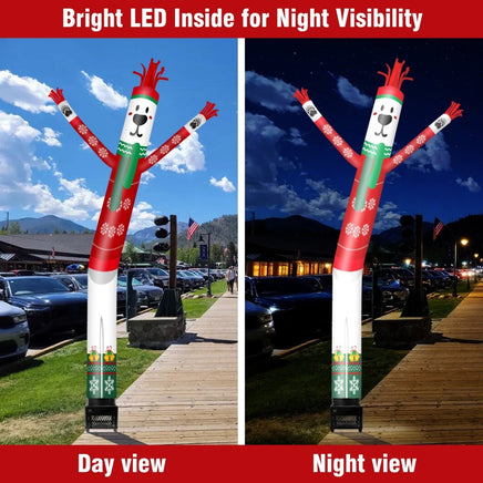 6FT Polar Bear Inflatable Tube Man with Blower (5.5'' Diameter) and Built - in LED - goodeny